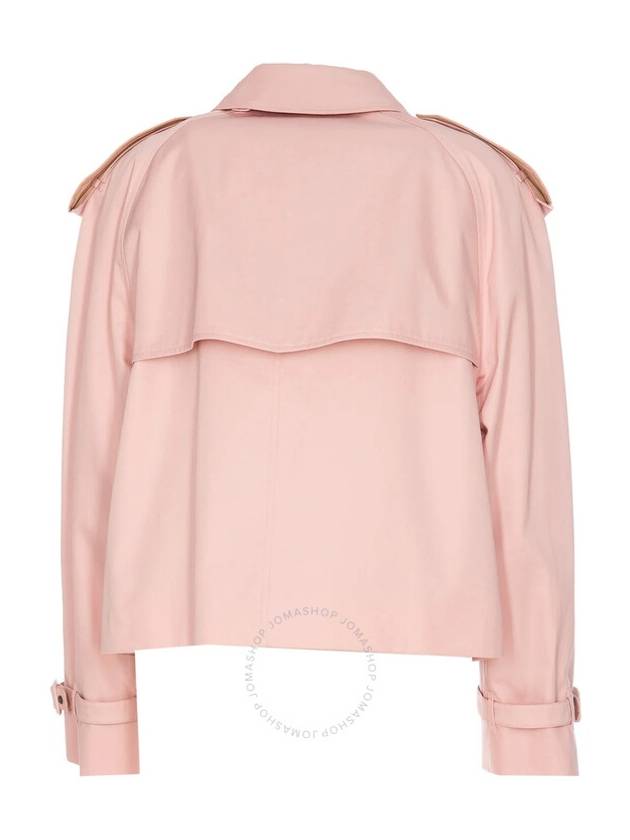 Cotton Gabardine Cropped Trench Coat Pink - BURBERRY - BALAAN 3