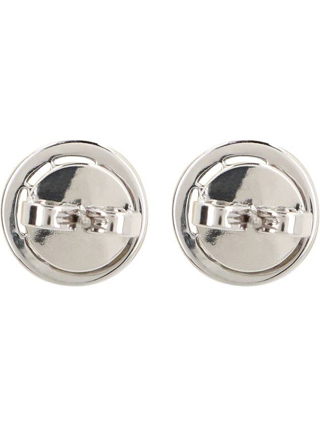 Miller Crystal Stud Earrings Silver - TORY BURCH - BALAAN 4