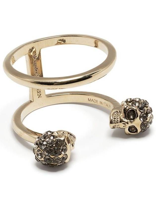 Double Skull Ring Gold - ALEXANDER MCQUEEN - BALAAN 4