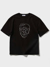 Face drawing embroidery short sleeve t shirt black - FFEFF STUDIO - BALAAN 2