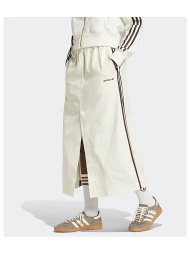 adidas midi skirt ivory brown IX1051 - ADIDAS - BALAAN 1