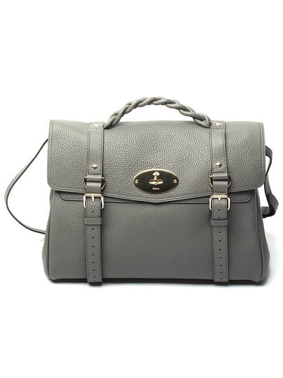 Alexa Large Leather Cross Bag Grey - MULBERRY - BALAAN 2