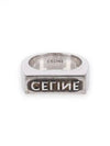 Stamped Logo Ring Silver - CELINE - BALAAN 2