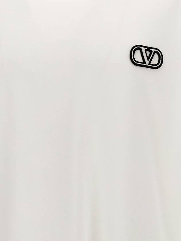 V logo signature patch cotton short sleeve t shirt white - VALENTINO - BALAAN 5