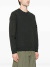 Brushed Organic Cotton Fleece Sweatshirt Black - STONE ISLAND - BALAAN 4