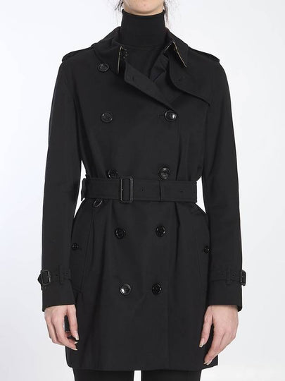 Kensington Cotton Trench Coat Black - BURBERRY - BALAAN 2