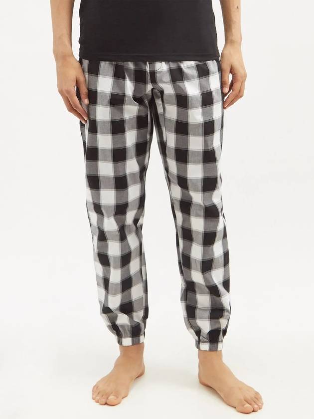 Calvin Klein Underwear Check Pattern Cotton Blend Pajama Pants Black - CALVIN KLEIN - BALAAN 3