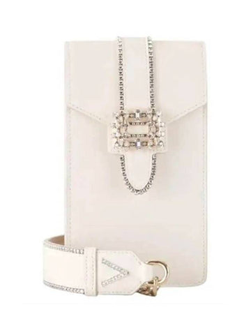 crystal buckle phone holder mini cross bag - ROGER VIVIER - BALAAN 1