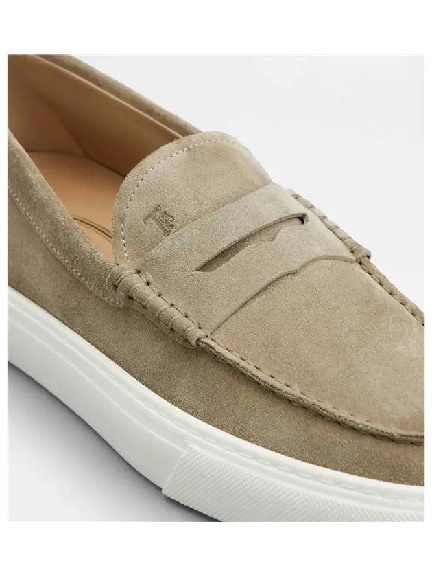 Men's Suede Loafers Beige - TOD'S - BALAAN 3