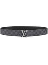 LV Initial 40MM Reversible Leather Belt Graphite - LOUIS VUITTON - BALAAN 2