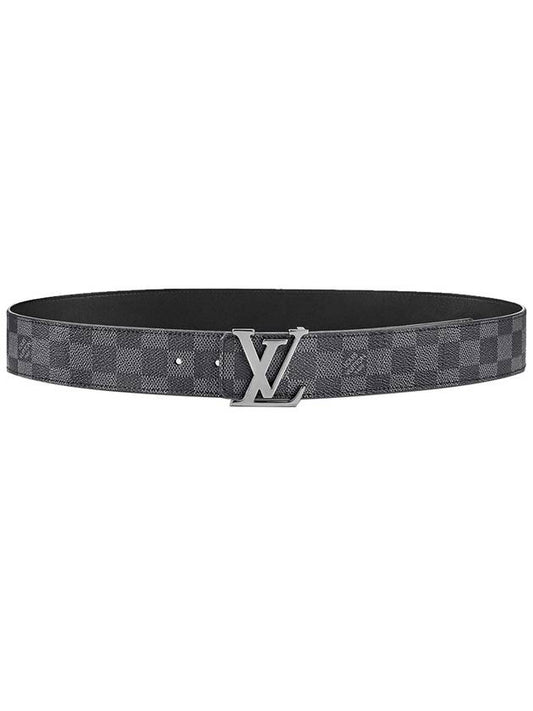 LV Initial 40MM Reversible Leather Belt Graphite - LOUIS VUITTON - BALAAN 2