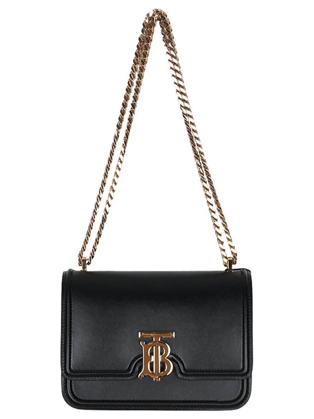 TB Leather Chain Small Shoulder Bag Black - BURBERRY - BALAAN 4