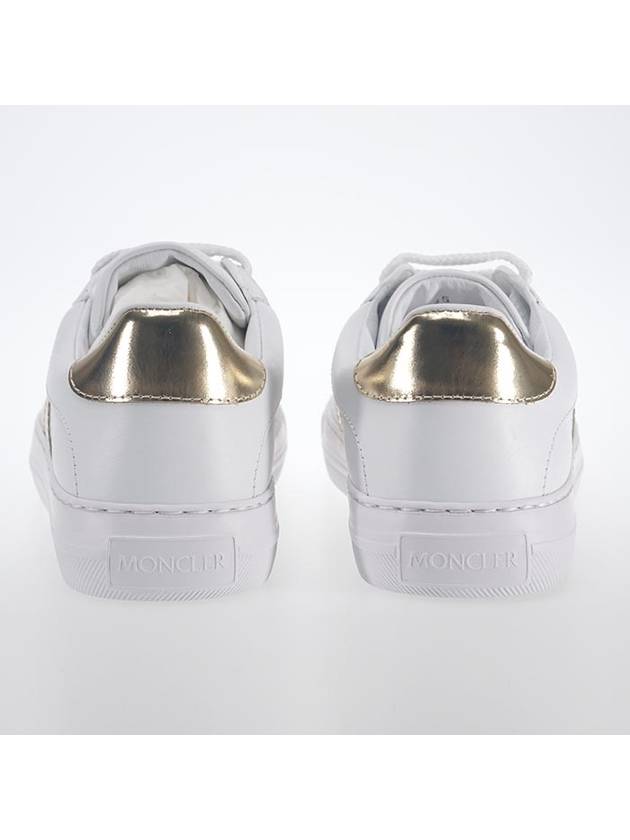 Triple Logo Leather Low Top Sneakers White - MONCLER - BALAAN 4