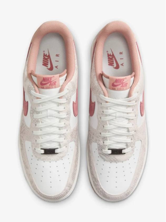 Air Force 1 Snakeskin Low Top Sneakers Pink - NIKE - BALAAN 5