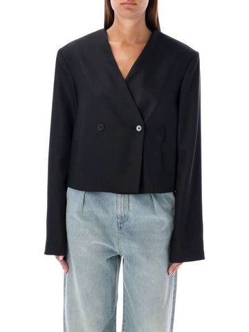 Loulou Studio Habriel Cropped Blazer - LOULOU STUDIO - BALAAN 1