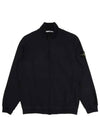 Logo Badge Zipper Comfort Fit Fleece Track Jacket Navy - STONE ISLAND - BALAAN 2