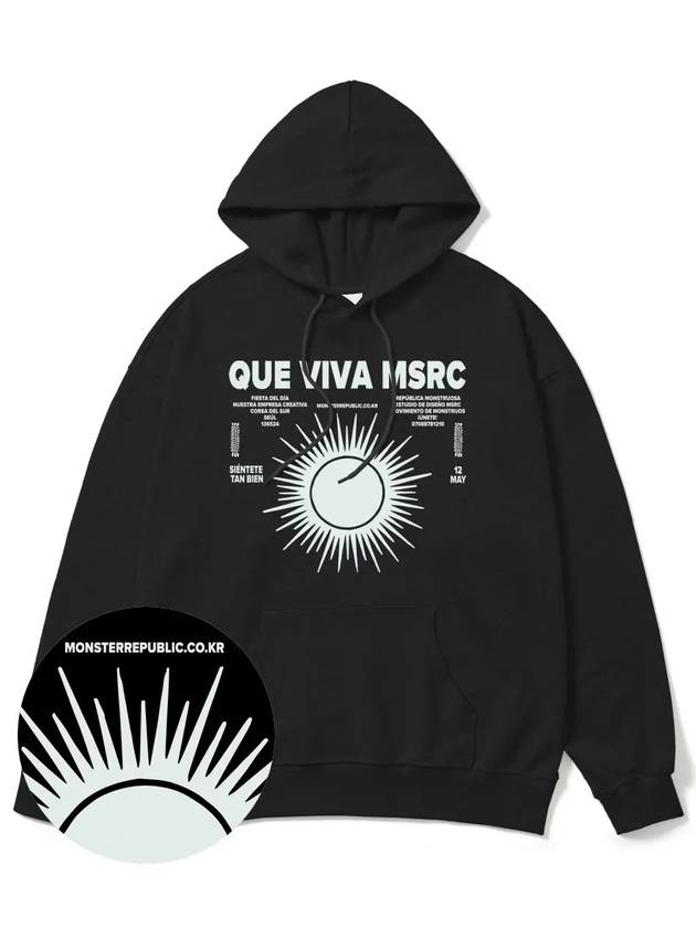 Viva MSRC White Overfit Hoodie Black - MONSTER REPUBLIC - BALAAN 2