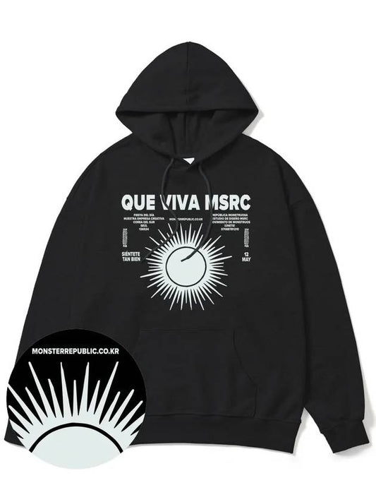 Viva MSRC White Overfit Hoodie Black - MONSTER REPUBLIC - BALAAN 2