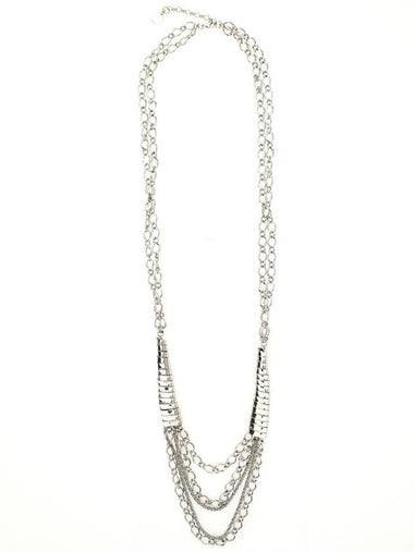 Silver Colored Multi Layer Necklace In Metal Woman - ALBERTA FERRETTI - BALAAN 1