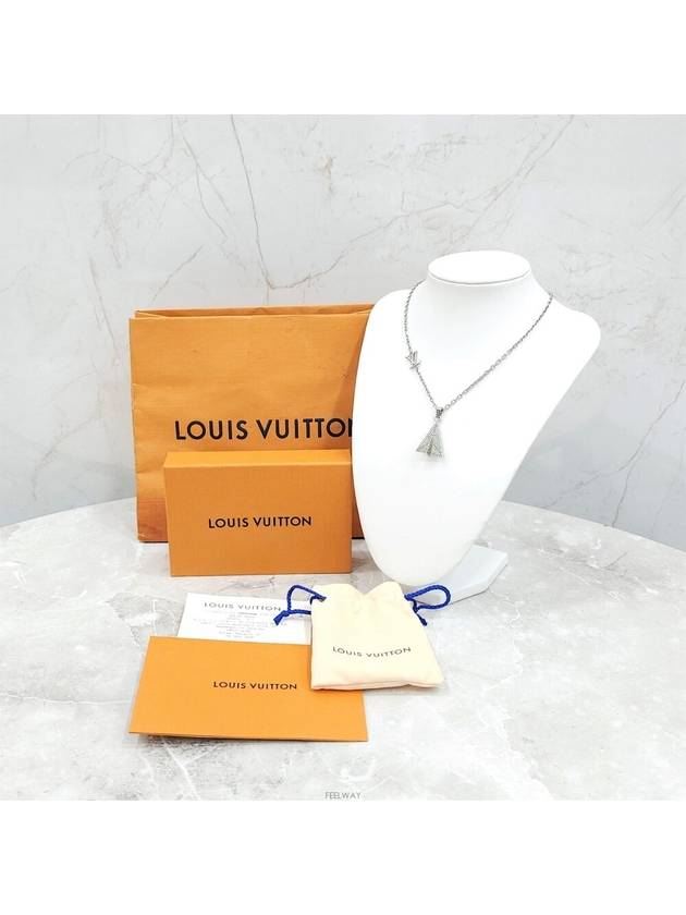 Lux You LV Fairplane Cubic Silver Necklace M01034 - LOUIS VUITTON - BALAAN 7