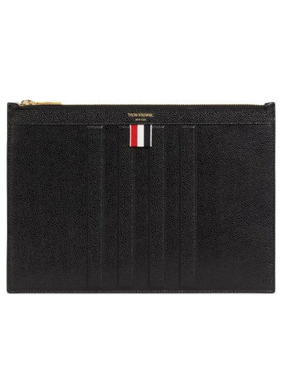 Debossed Pebble Clutch Bag Black - THOM BROWNE - BALAAN 2