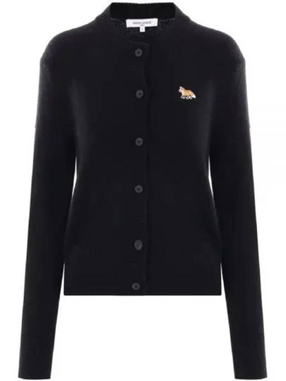 Baby Fox Patch Wool Cardigan Black - MAISON KITSUNE - BALAAN 2