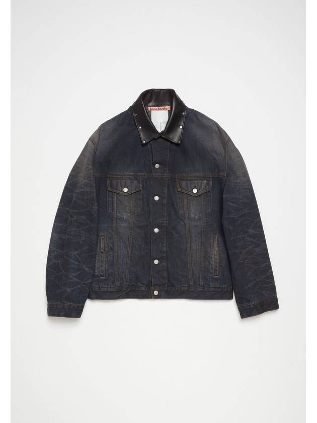 Oversized Denim Jacket Dark Blue Wash - ACNE STUDIOS - BALAAN 2