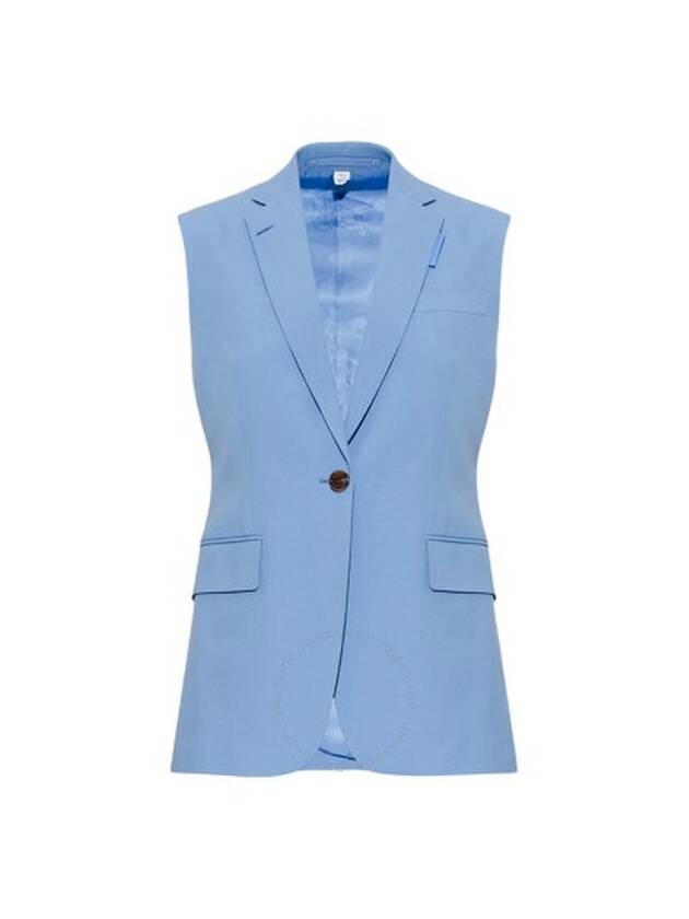 Women's Wool Tailor Vest Blue - BURBERRY - BALAAN 2