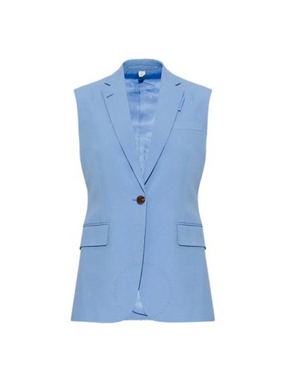 Women's Wool Tailor Vest Blue - BURBERRY - BALAAN 2