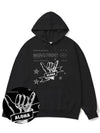 Aloha White Overfit Hoodie Black - MONSTER REPUBLIC - BALAAN 1