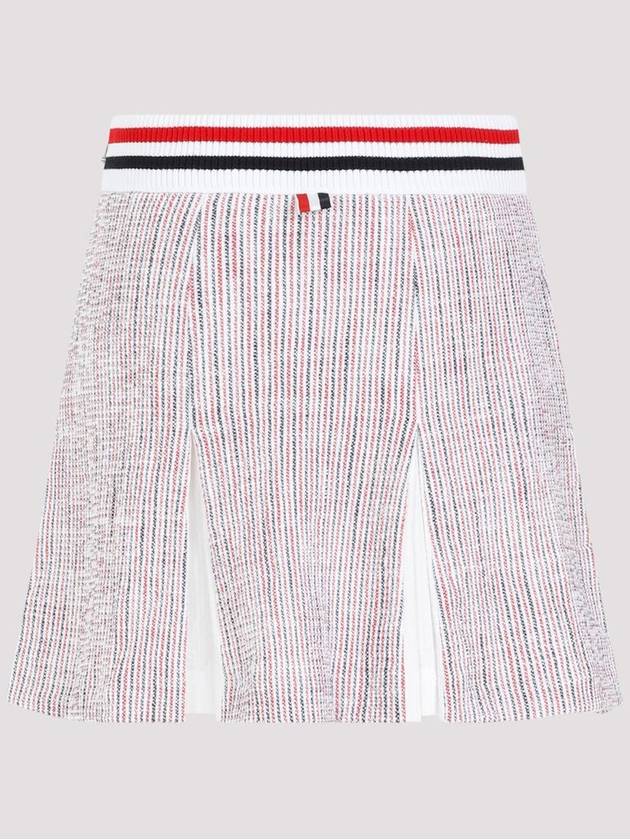 Tweed Seersucker Pleated Skirt FJK117AJ0144 - THOM BROWNE - BALAAN 3