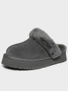 Women's Diskett Fleece Platform Slippers Grey - UGG - BALAAN 3