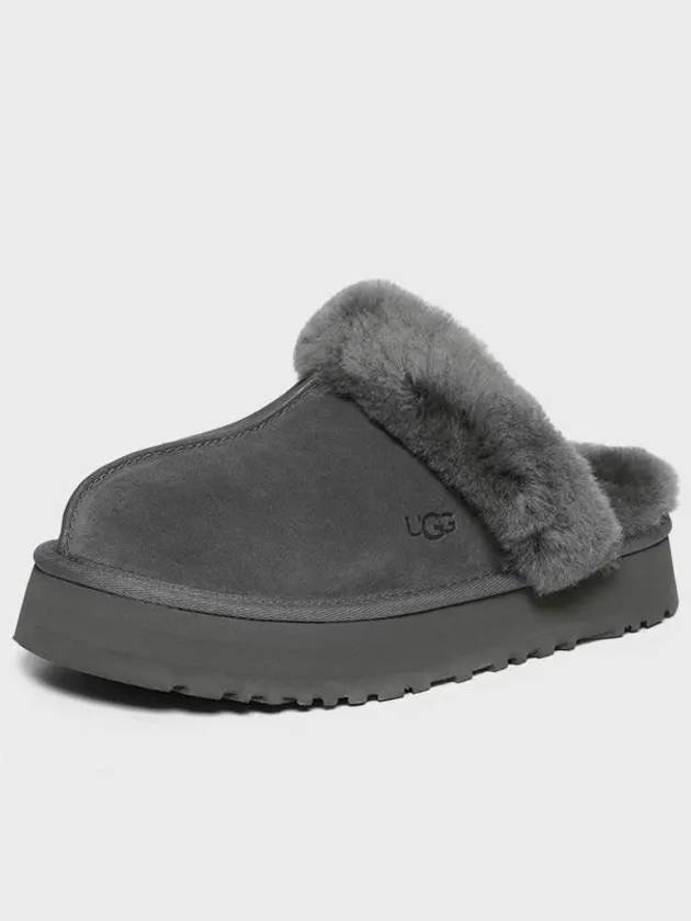 Women's Diskett Fleece Platform Slippers Grey - UGG - BALAAN 5