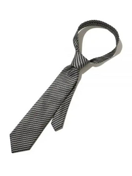 Pattern Silk Tie Black - TOM FORD - BALAAN 2