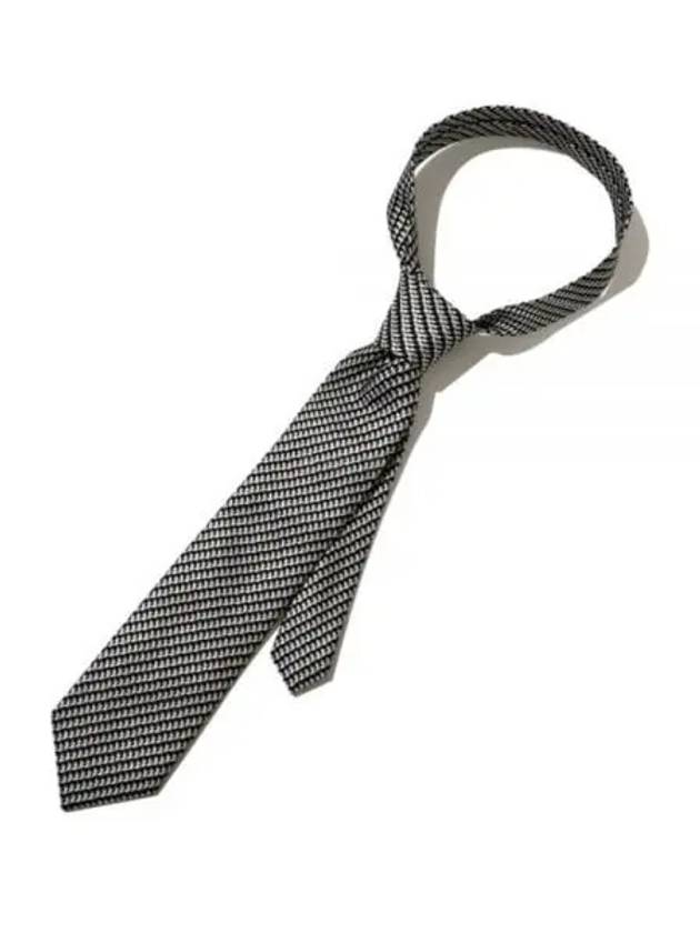 Pattern Silk Tie Black - TOM FORD - BALAAN 1