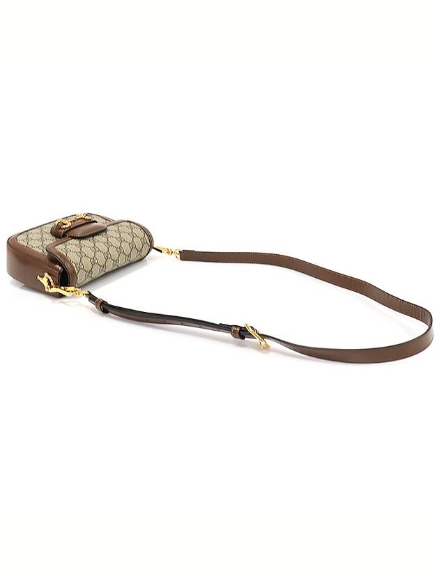 658574 GG Supreme Canvas Brown Leather Horsebit 1955 WEB Mini Cross Bag 2WAY - GUCCI - BALAAN 4