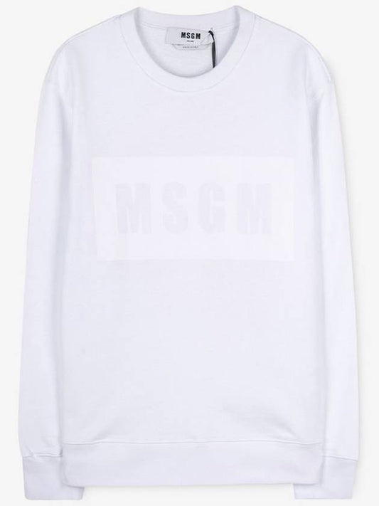 Box Logo Print Sweatshirt White - MSGM - BALAAN 2