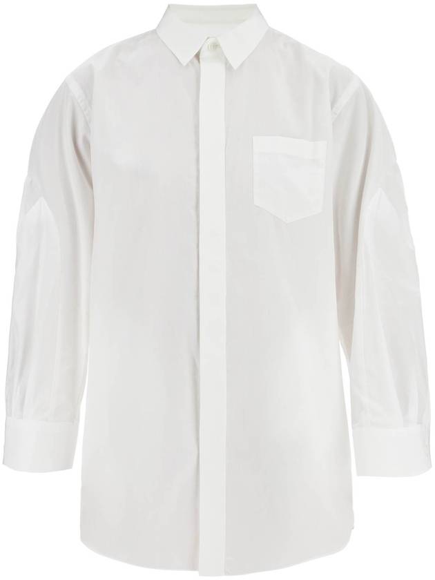 mini poplin blouse in chem - SACAI - BALAAN 1