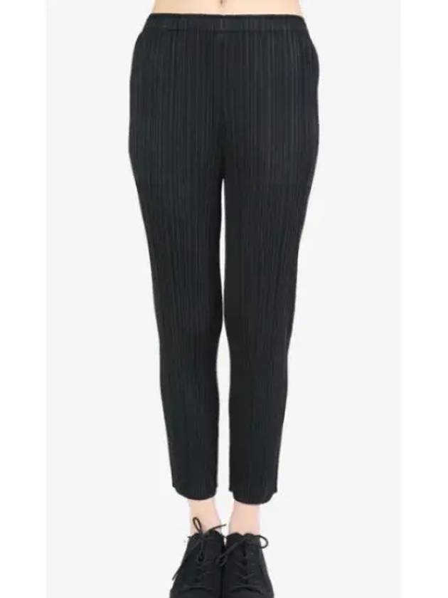 Pleated Straight Pants Black - ISSEY MIYAKE - BALAAN 2