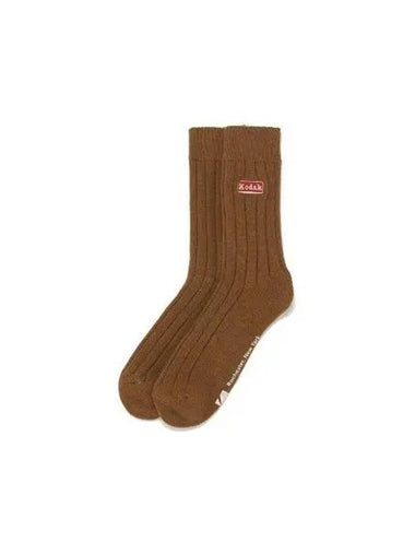 KODAK LOGO WOOL SOCKS BROWN - KODO - BALAAN 1