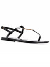 Women's Monogram Cassandra Sandals Black - SAINT LAURENT - BALAAN 3