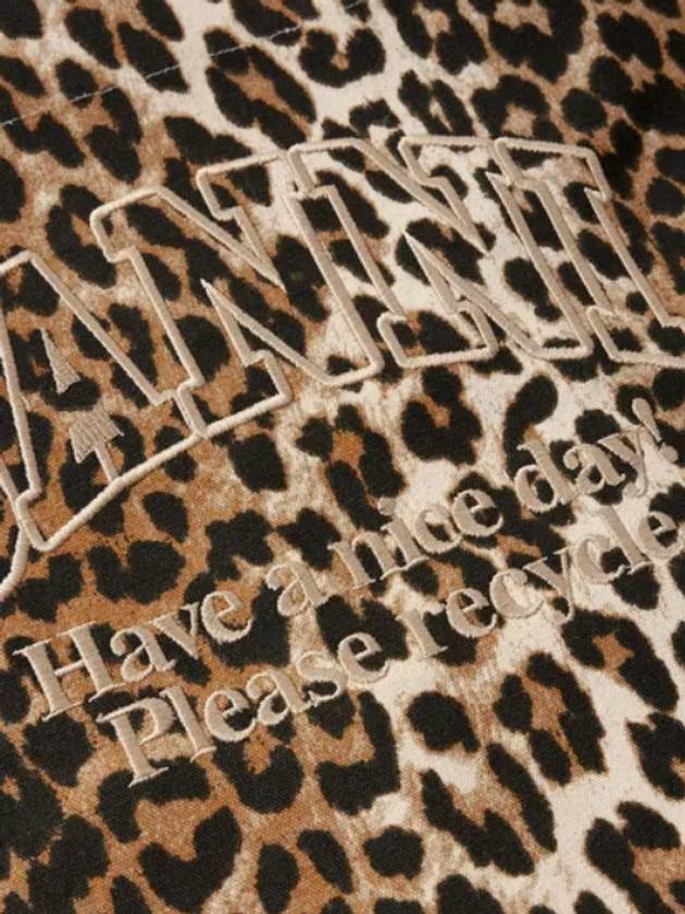 Leopard Oversized Tote Bag for Women - GANNI - BALAAN 2