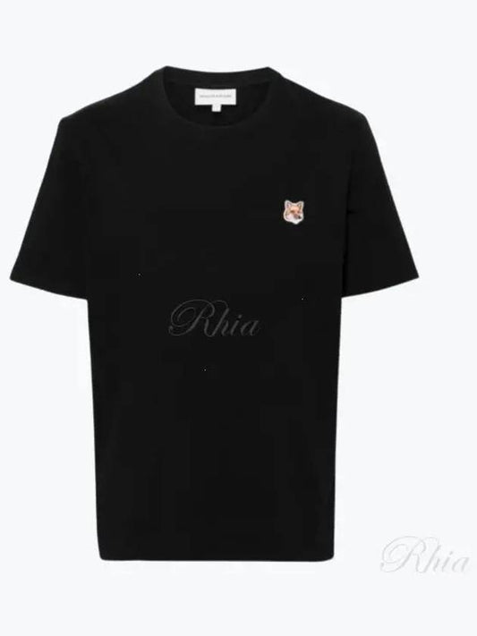 Fox Head Patch Classic Short Sleeve T-Shirt Black - MAISON KITSUNE - BALAAN 2