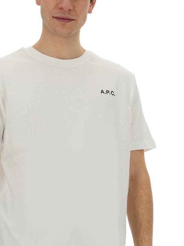 Wave Short Sleeve T-Shirt White - A.P.C. - BALAAN 5