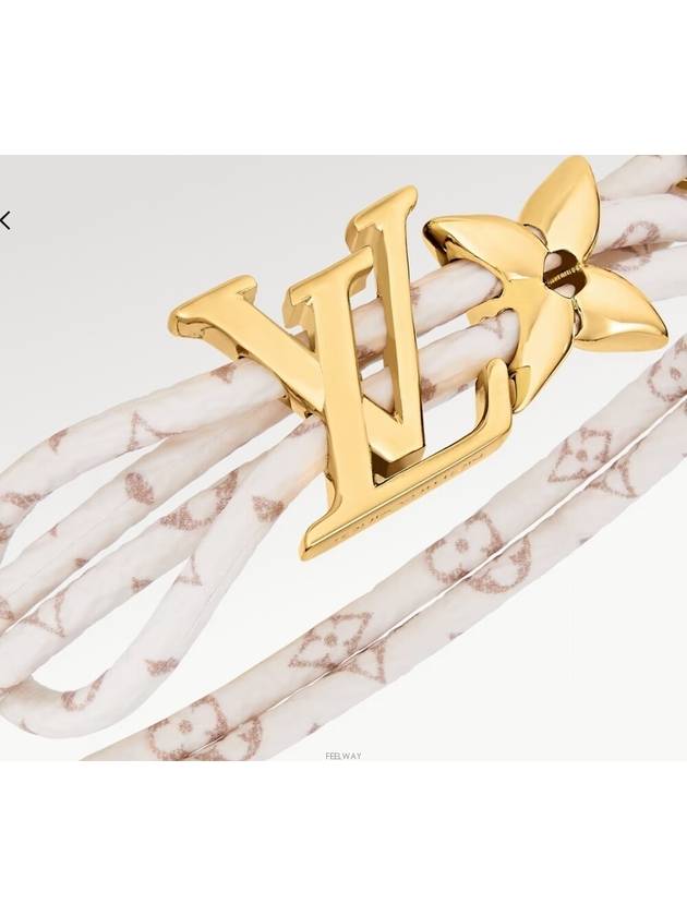 LV Bloom Bracelet Gold Beige - LOUIS VUITTON - BALAAN 3