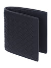 Men's Intrecciato Half Wallet Black - BOTTEGA VENETA - BALAAN 1