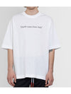 Lettering Print Short Sleeve T-Shirt White - OFF WHITE - BALAAN 3