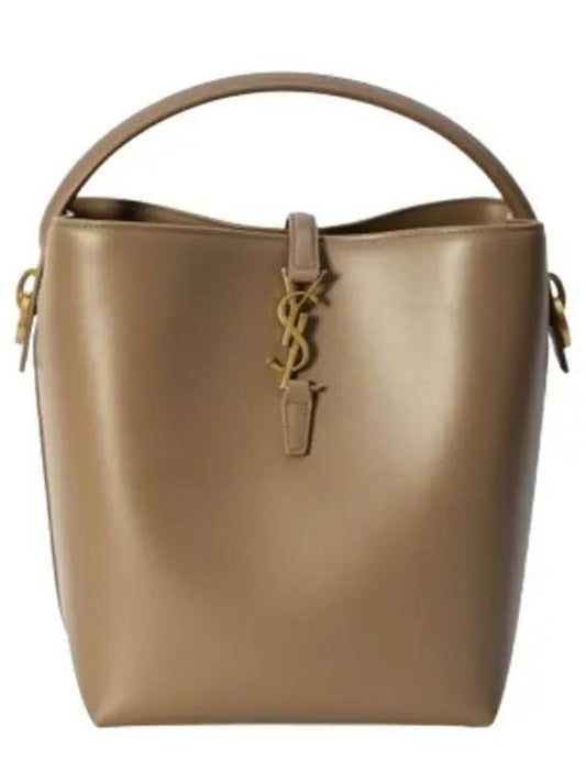 Le 37 Leather Bucket Bag Brown - SAINT LAURENT - BALAAN 2