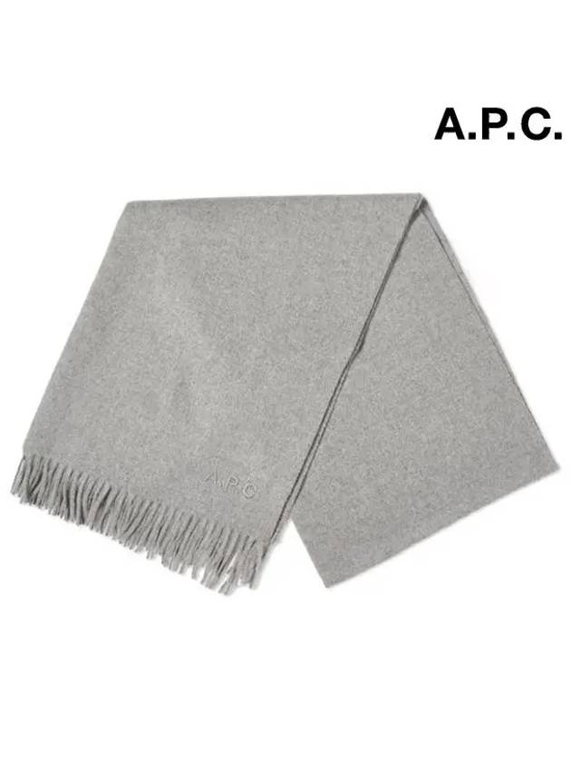 Ambroise Embroidered Muffler Grey - A.P.C. - BALAAN 3