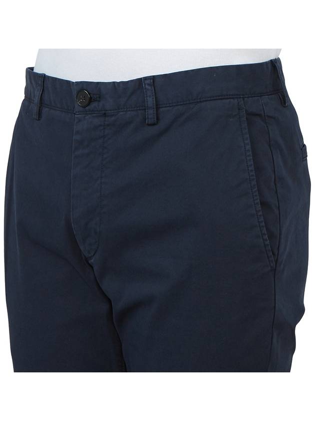 Men's Cotton Blend Straight Pants Navy - THEORY - BALAAN 9